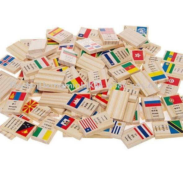 Bộ Domino 100 Cờ Bằng Gỗ 4 Thứ Tiếng - Loại Tốt