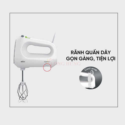 Máy đánh trứng Braun HM1010WH - Hàng chính hãng