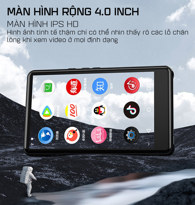 Máy Nghe Nhạc Trực Tuyến MP3 RUIZU H06 Màn Hình IPS Cảm Ứng 4Inch Hệ Điều Hành Android 5.1 Hỗ Trợ Kết Nối Wifi, Bluetooth - Bộ Nhớ Trong 8Gb - Hàng Chính Hãng