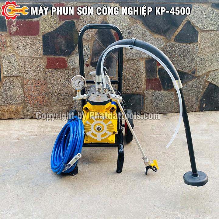 Máy Phun Sơn Công Nghiệp KP-4500-Công Suất 4500W-Đầy Đủ Phụ Kiện-Dây Áp Lực 20m-Bảo Hành 12 Tháng