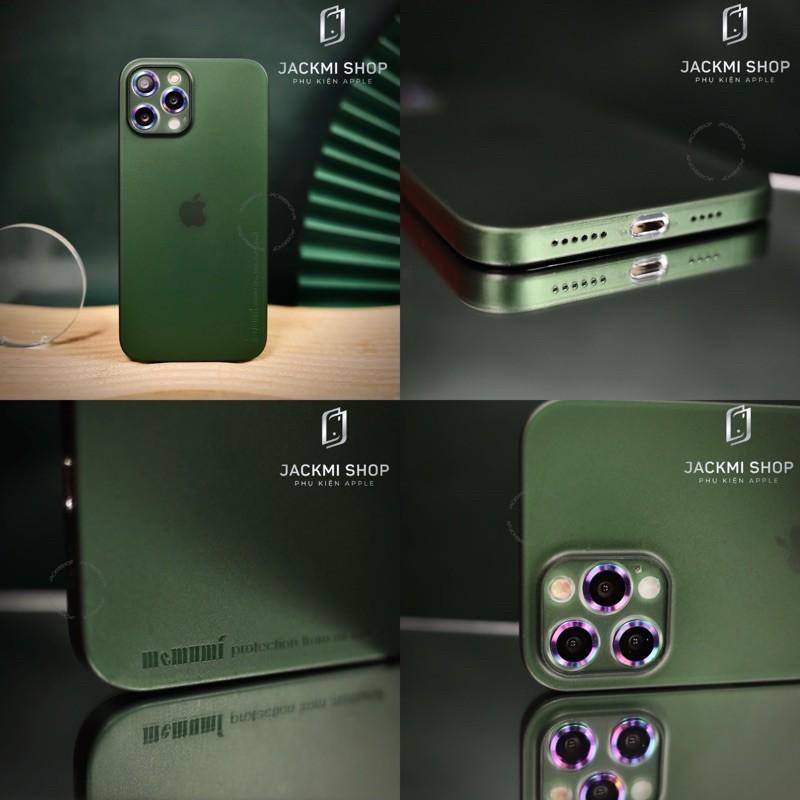 Ốp Lưng Memumi Dành Cho Iphone Siêu Mỏng 0.3Mm Bảo Vệ Camera - Hàng Chính Hãng - Xanh Rêu - 12