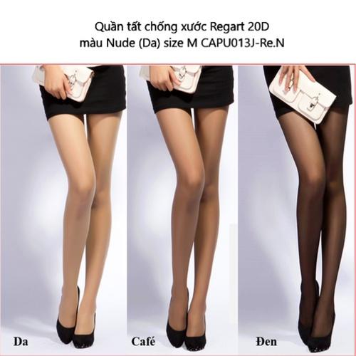 Set 3 Quần tất chống xước Regart 20D màu đen size M Nội Địa Nhật Bản