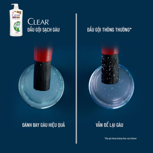 Dầu Gội Clear Sạch Gàu Dầu Gội Sạch Gàu Mát Lạnh Bạc Hà 3X Sức Mạnh Đánh Bay Gàu, Ngứa, Vi Khuẩn 630g