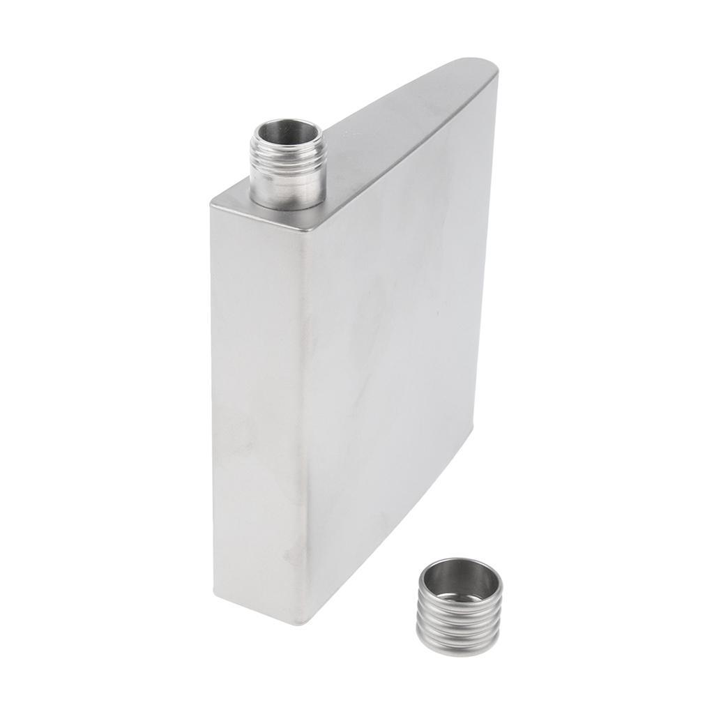 175ml Titanium Pocket Flask Hip Flask Alcohol Drink Flask with Funnel & Carrying Bag