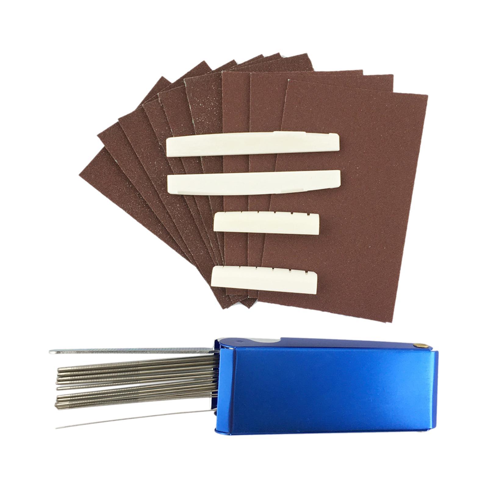 Guitar Bridge Saddle Nut File Set Repair Tool for Maintenance