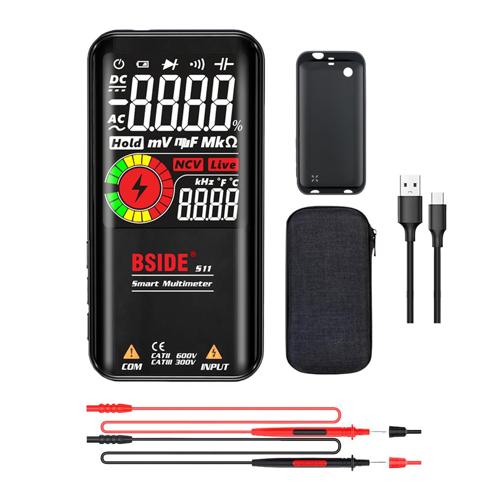 Digital Multimeter Voltmeter Large Screen, DC Voltmeter Large LCD Display Multimeter Tester Smart Multimeter for Home Use Car Repair