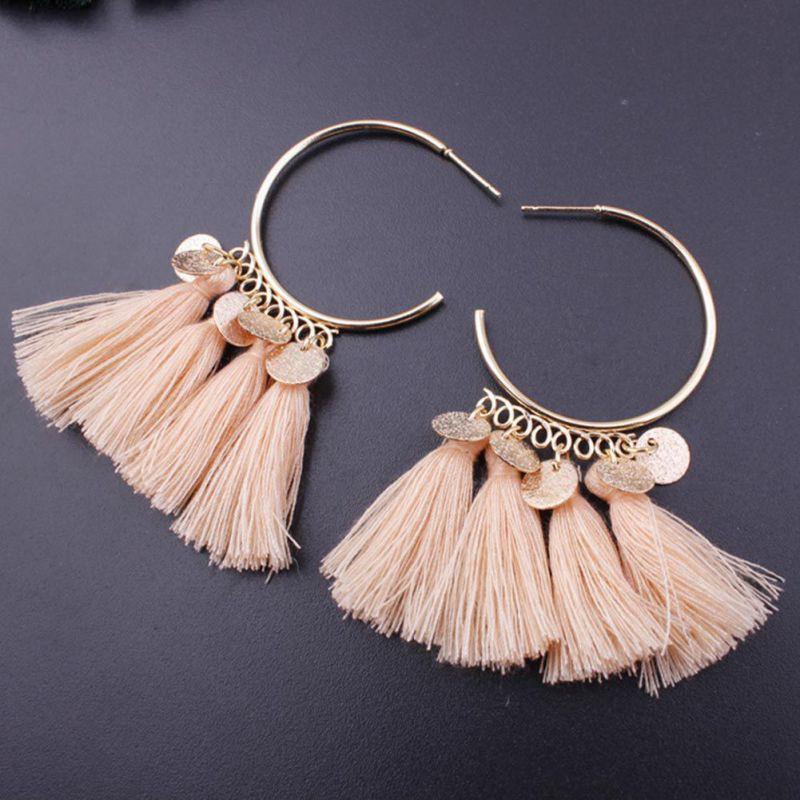 Bông tai tua rua dài cho nữ