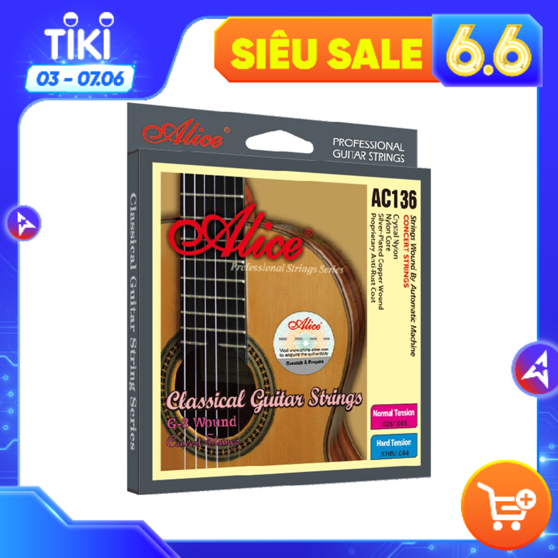 Bộ Dây Đàn Guitar Classic Alice AC136 - Hàng Chính Hãng