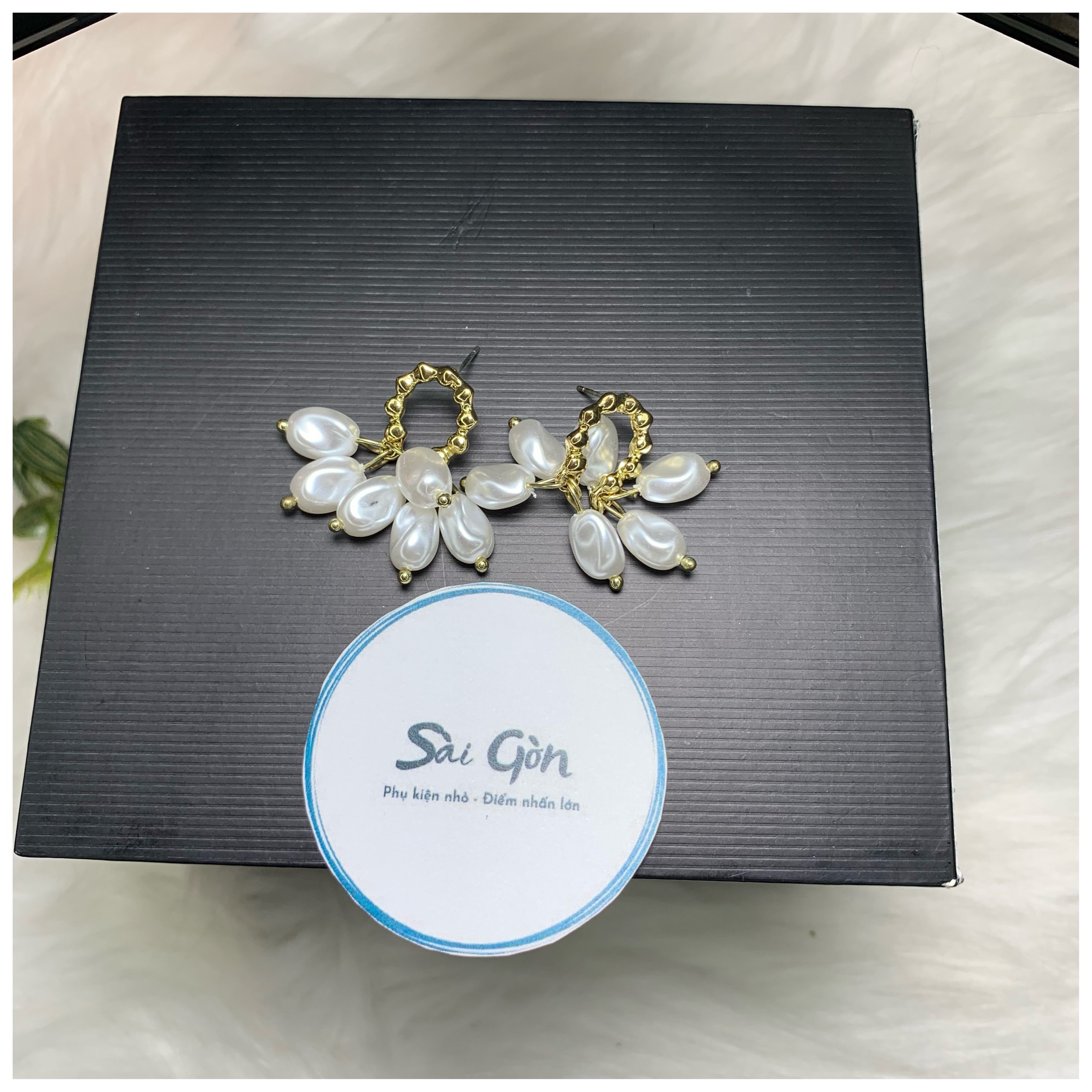 Bông tai ngọc trai chùm cao cấp SAIGON ACCESSORY