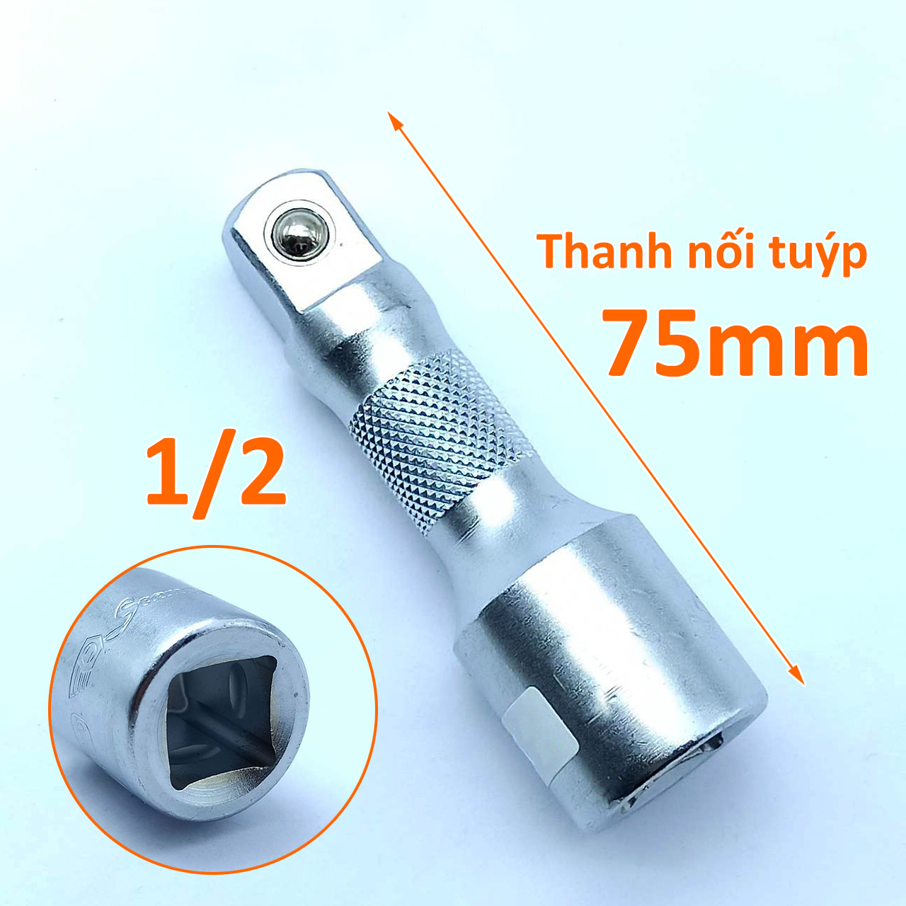 Thanh nối tuýp 1/2 dài 75mm Đài Loan