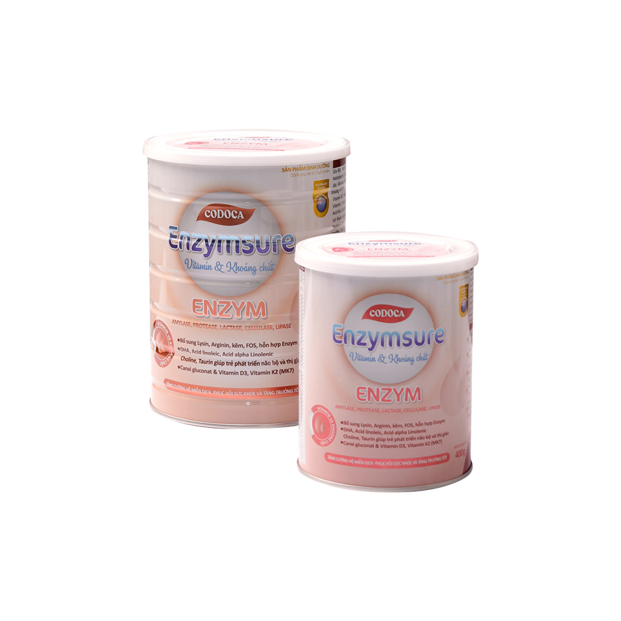 Milk Codoca Enzymsure (400g) Sữa dinh dưỡng cho bé từ 1 tuổi ăn ngon, ngủ tốt