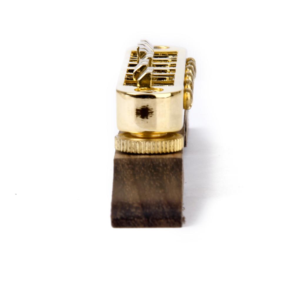 Jazz Guitar Rosewood Bridge with Saddles Gold Plated