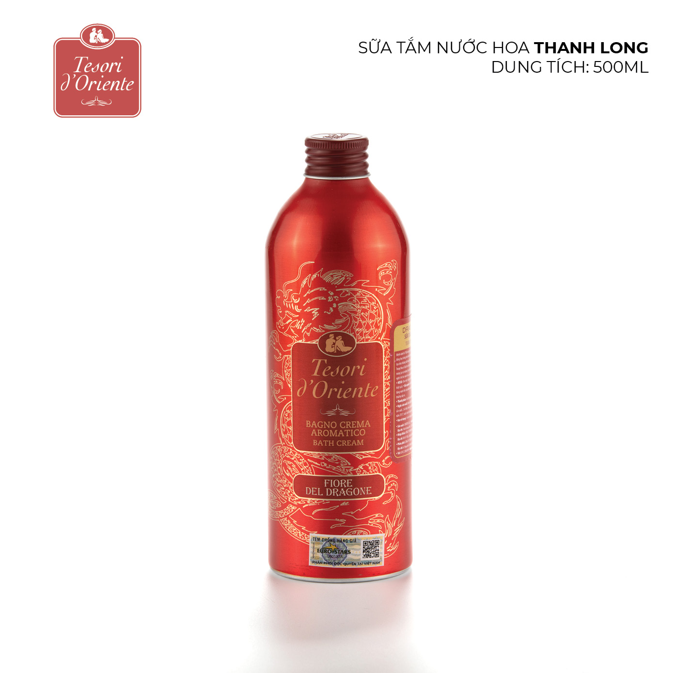 Sữa tắm nước hoa Ý Tesori d'Oriente Hoa Thanh Long 500ml