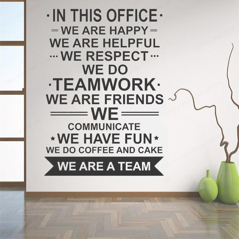 Decal Tiếng Anh Trang Trí Văn Phòng "IN THIS OFFICE" Decal Dán Tường Cao Cấp AmyShop