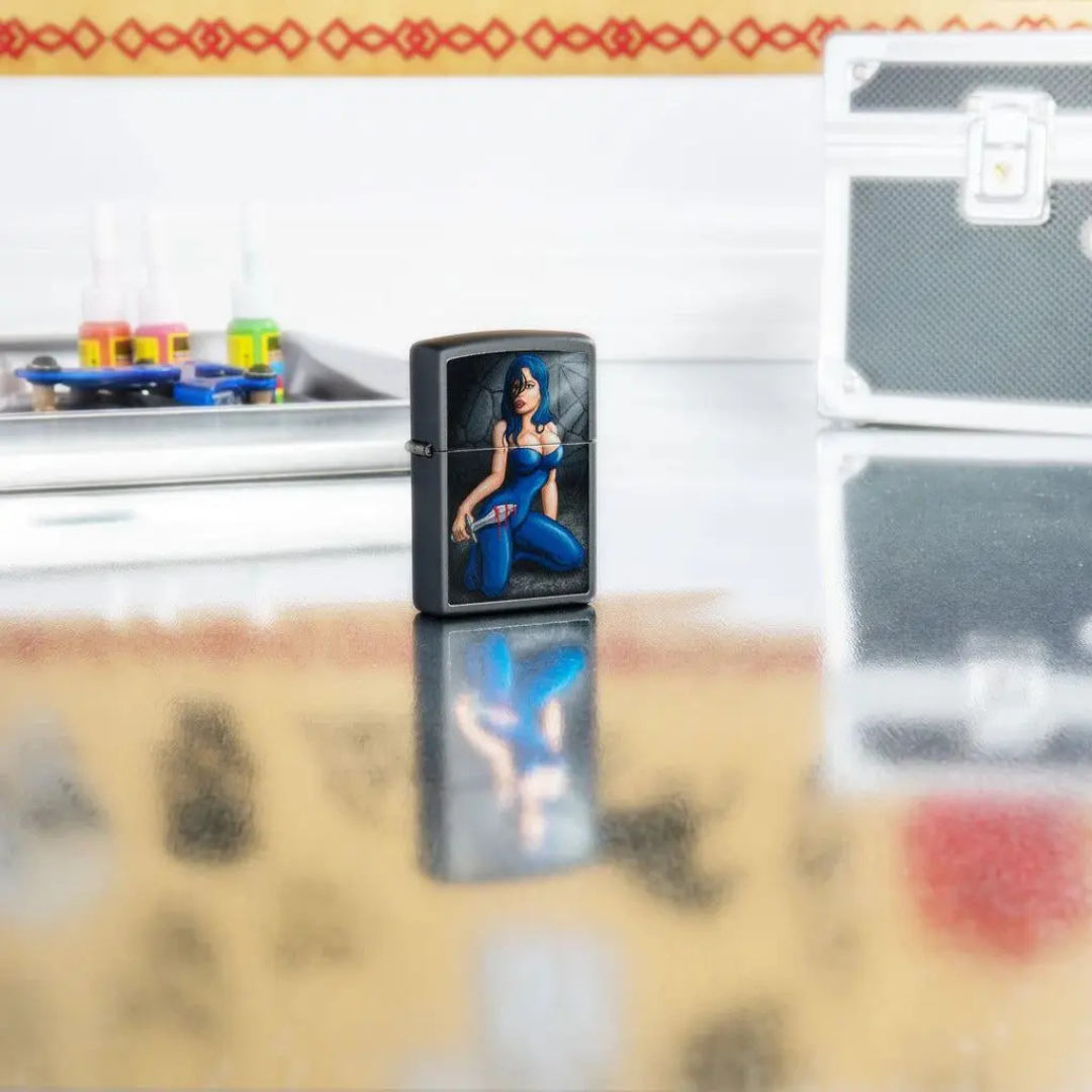 Bật Lửa Zippo Counter Culture Design - Hàng Chính Hãng - Black Matte In Hình Nghệ Thuật Cổ Điển