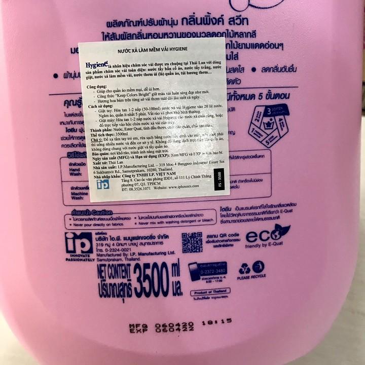 Nước xả mền vải Hygiene 3.500ml Thái Lan