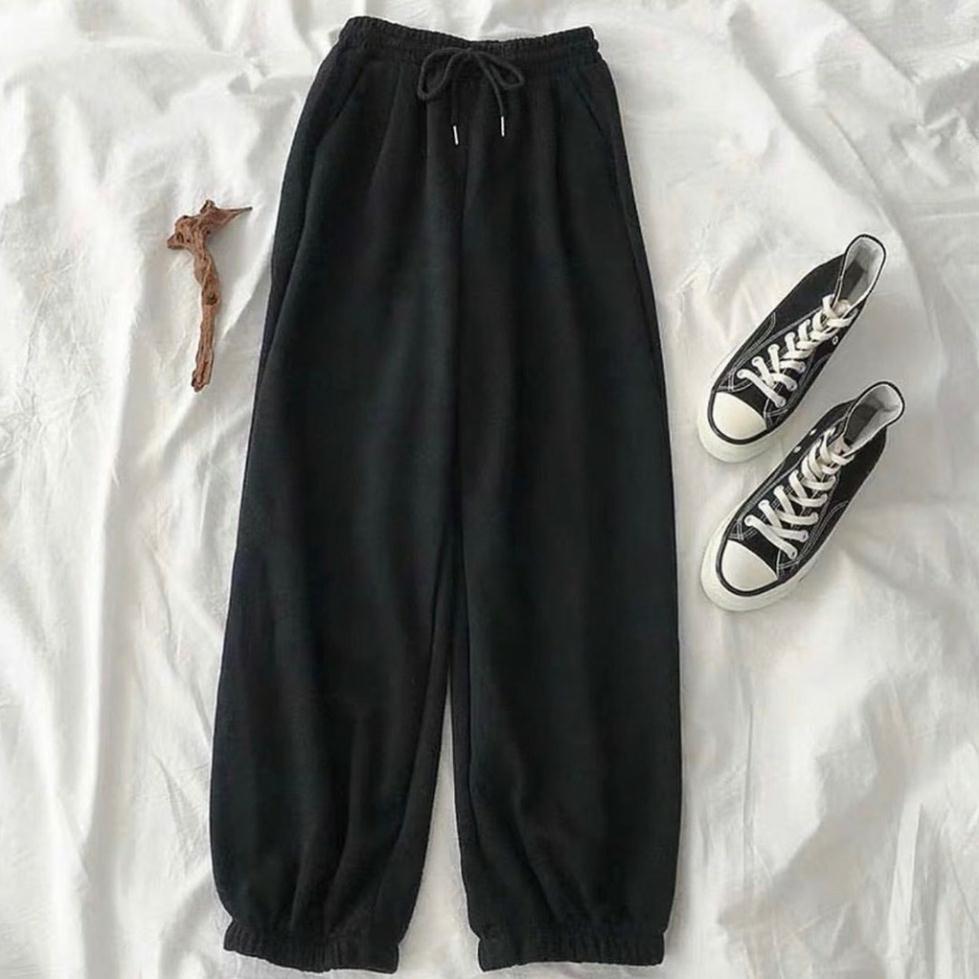 Quần ống rộng nữ ️ ẢNH THẬT ️ Quần Jogger Unisex quần thun dáng rộng ống bo 2 màu