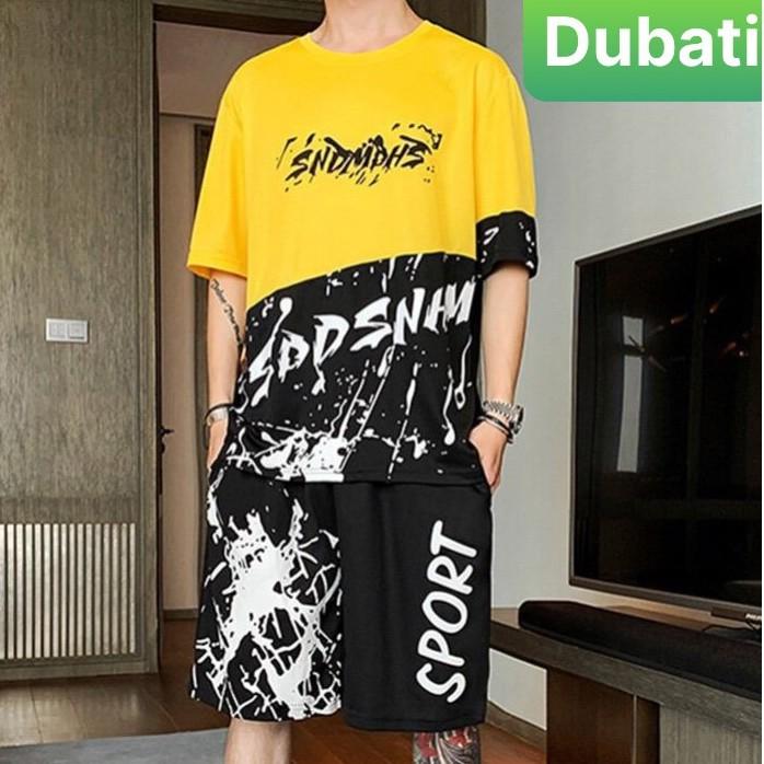 BỘ THỂ THAO NAM SƠN CHỮ SOD SOD KIỂU MỚI, ĐỒ BỘ THỂ THAO NAM HOT TREND PHONG CÁCH NHẬT BẢN- DUBATI FASHION