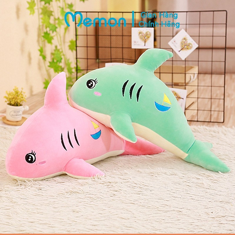 Cá heo bông cao cấp Memon - Gấu bông gối ôm cá heo nhồi bông cho bé
