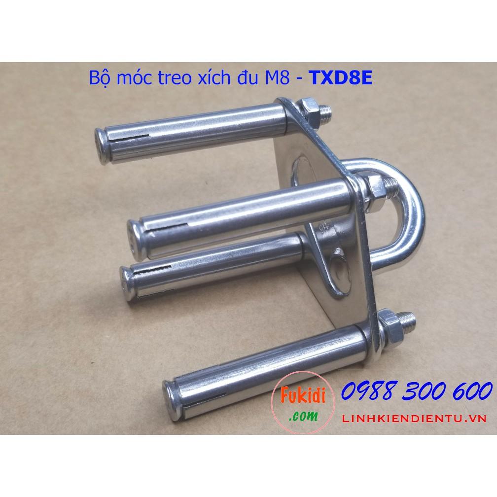 Móc treo xích đu, treo ghế đu, treo võng, treo nội thất lên trần nhà inox 316 size M8 - TXD8E