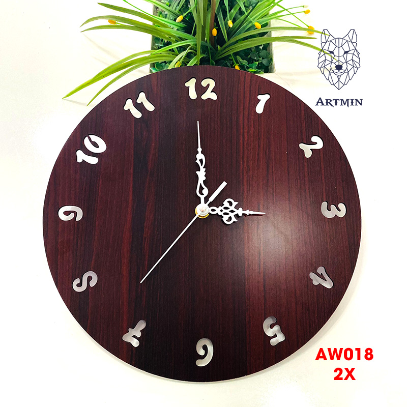 AW018- Đồng Hồ Gỗ Treo Tường – Décor Trang Trí Xinh Xắn