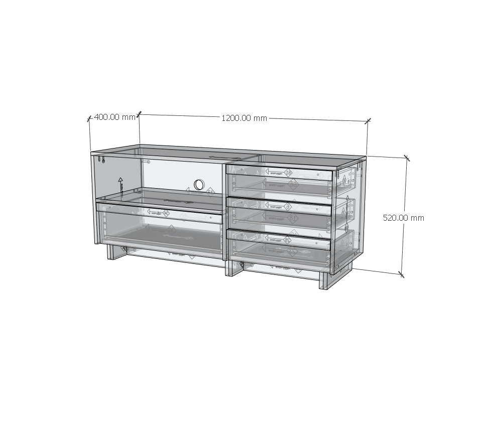 [Happy Home Furniture] MAVIS, Kệ TV 4 hộc kéo, 120cm x 40cm x 52cm ( DxRxC), KTV_041