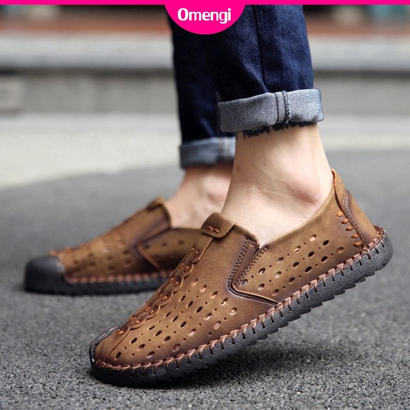 Giày Lười Da Mềm Thời Trang Cho Nam 2020