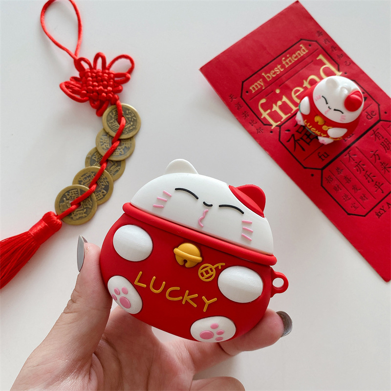 Bao Case Ốp Mèo Lucky dành cho Airpods 1&amp;2 / Airpods Pro / AirPods 3