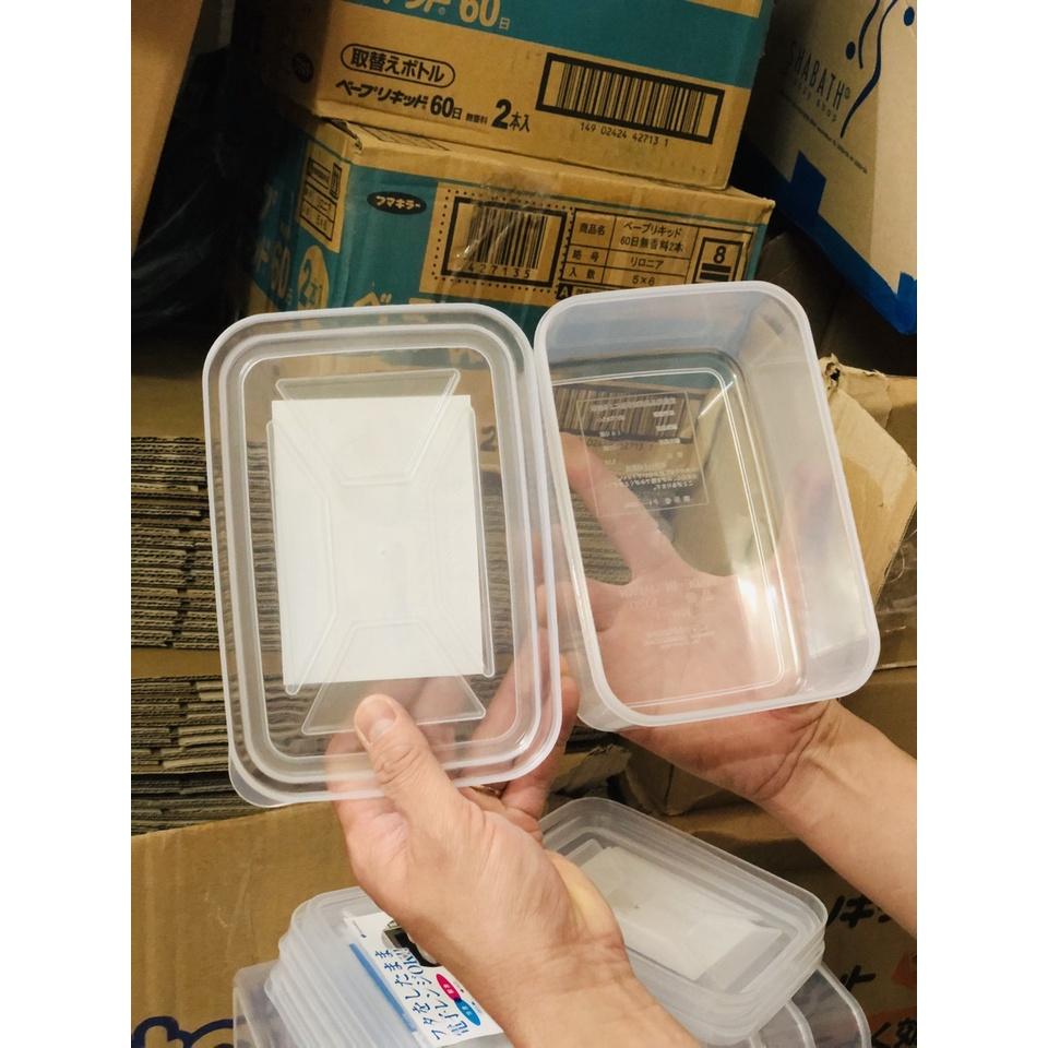 Hộp đựng thực phẩm Inomata Nhật Bản 1.1L chịu nhiệt lò vi sóng, tủ đông lạnh Nhựa PP, PE cao cấp an toàn sức khỏe