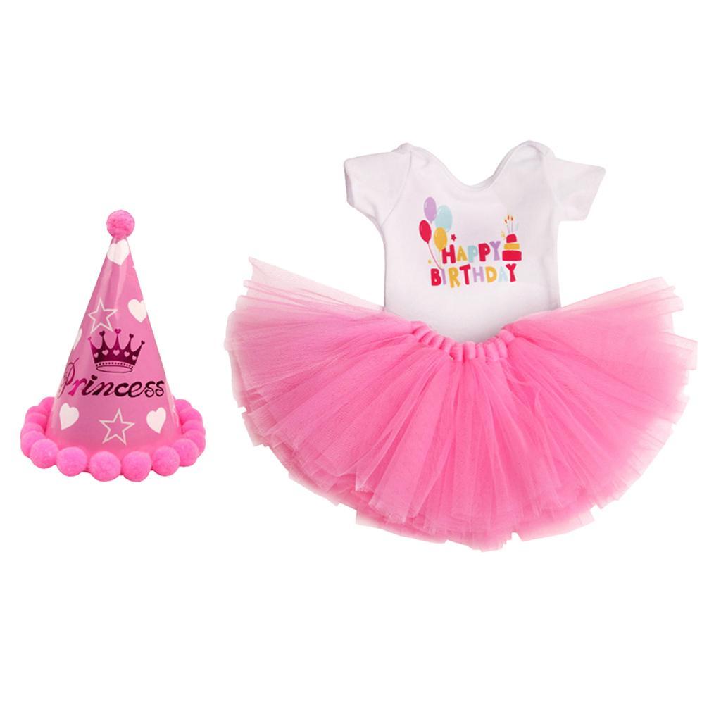 Fashion Birthday Dress & Hat for 18inch Doll Pink