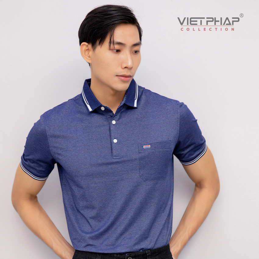 Áo Thun Milan Sọc Nhí Cao Cấp VIỆT PHÁP / Form Luxury - Chất liệu cotton co dãn và thấm hút mồ hôi tốt 30758