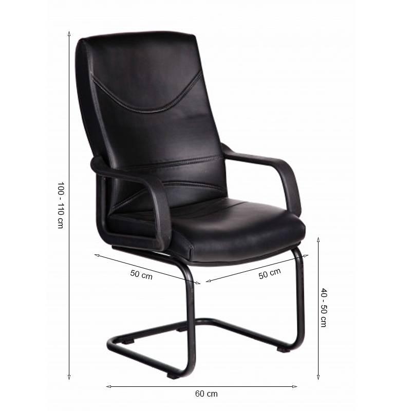 Ghế Phòng Họp Lưng Da PU Chân Sơn Tĩnh Điện IB4110 Ibie - Đen