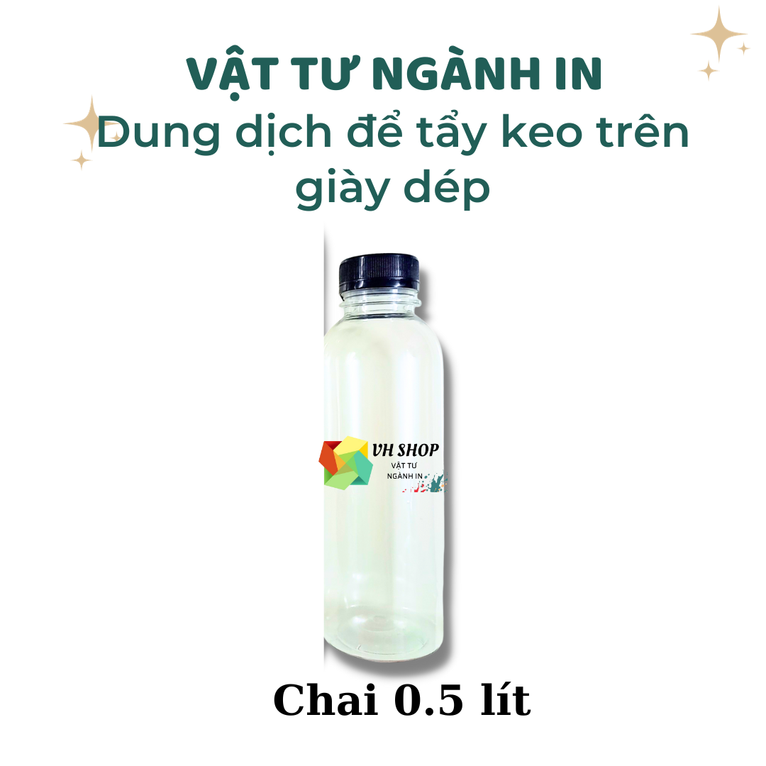 Dung môi chuyên dùng để tẩy keo trên giày dép, không làm ảnh hưởng đến chất liệu giày