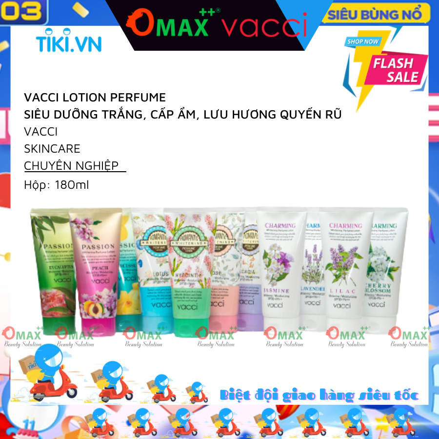 SỮA THƠM DƯỠNG THỂ TRẮNG DA VACCI - WHITENING PERFUME LOTION