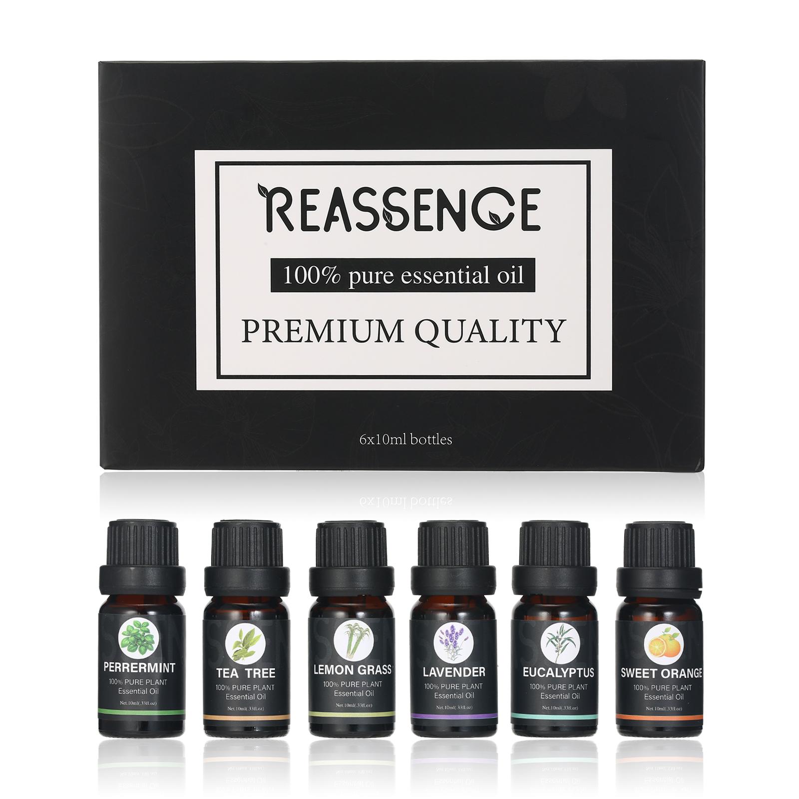 Bộ 6 chai Tinh dầu Thực vật Tự nhiên 10ml để xông không khí, giảm căng thẳng, thư giãn