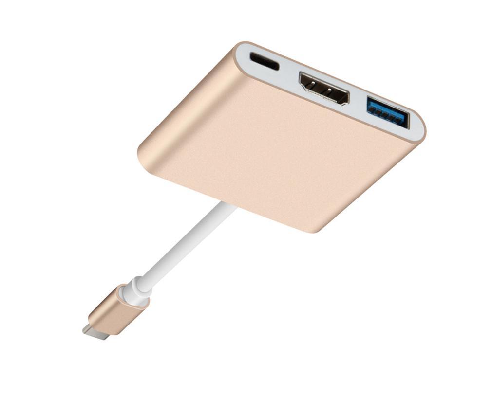 Đế cắm mở rộng ba trong một loại-c sang hdmi phong cách mới nhất Bộ chuyển đổi máy chiếu TV trung tâm trạm nối trung tâm