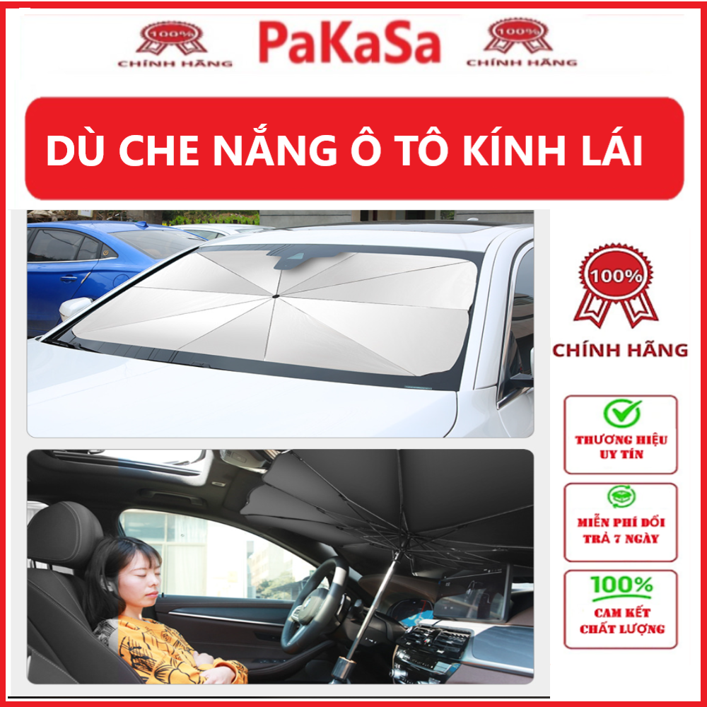 Ô Che Nắng Bên Trong Kính Lái Ô Tô - Dù Che Nắng Ô Tô Kính Lái Bảo Vệ Nội Thất Bên Trong Chống Bạc Màu- Hàng Chính Hãng