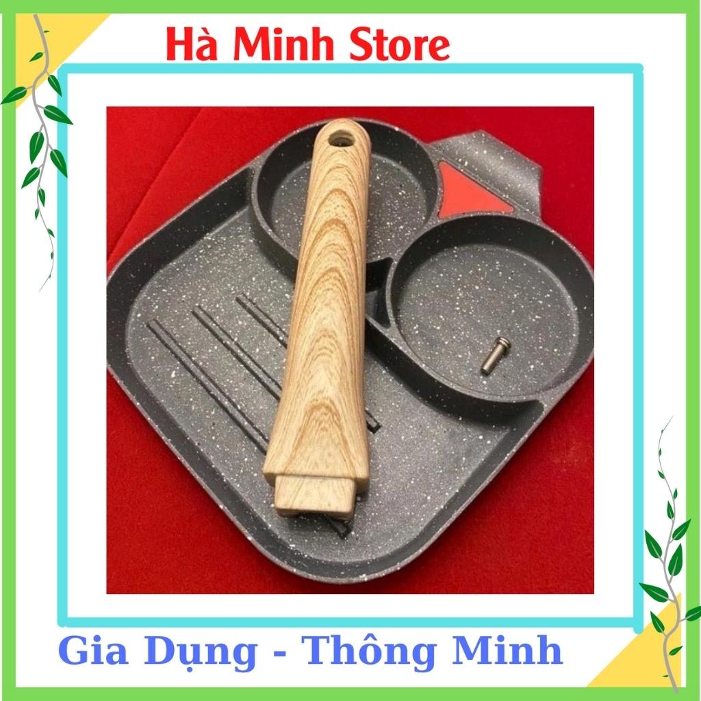 Chảo Chiên Trứng 4 Ngăn, Chảo Đá 4 Ngăn Chống Dính, Chống Chầy Xước Cực Tốt, Dùng Cho Mọi Loại Bếp Gia Dụng Hà Minh