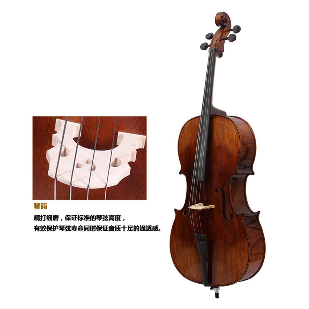 Replacement Maple 1/8 Scale Cello Bridge Musical Instrument Parts for Cellist