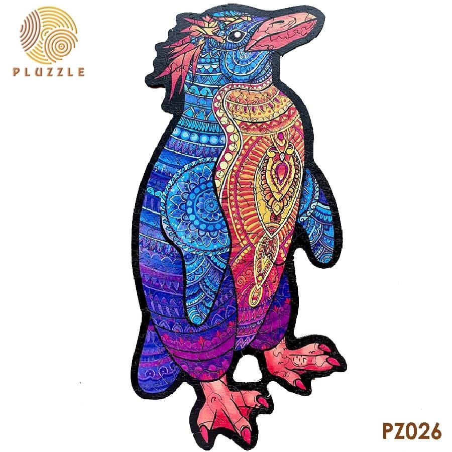Bộ xếp hình gỗ đồ chơi puzzle ghép hình con vật độc đáo - Chim Cánh Cụt – PZ026