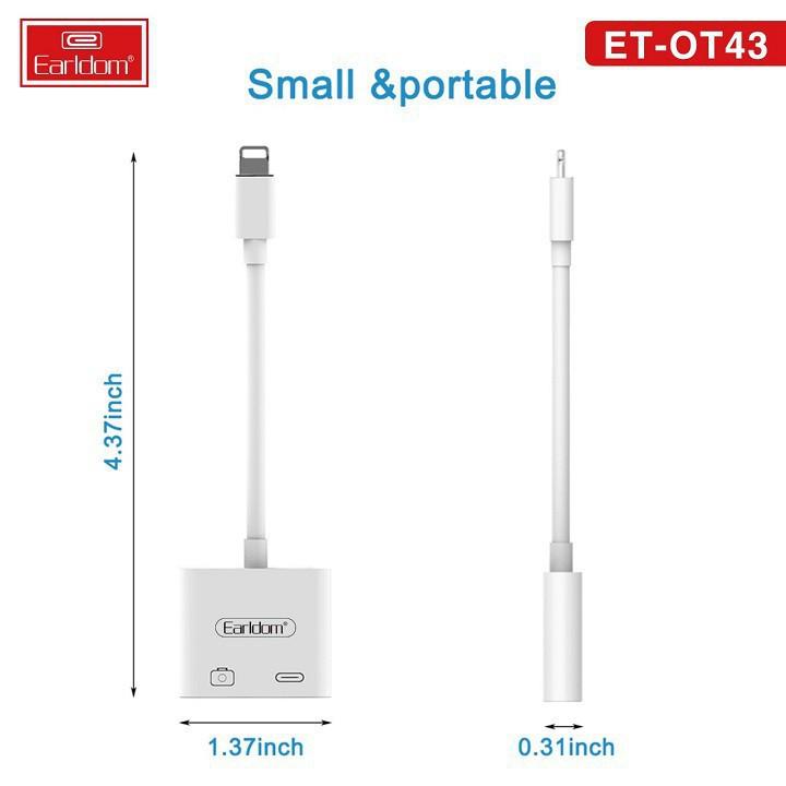 Jack OTG Chuyển Từ Cổng  Sang 1 Cổng USB và 1 Cổng OT43 - Hàng Chính Hãng