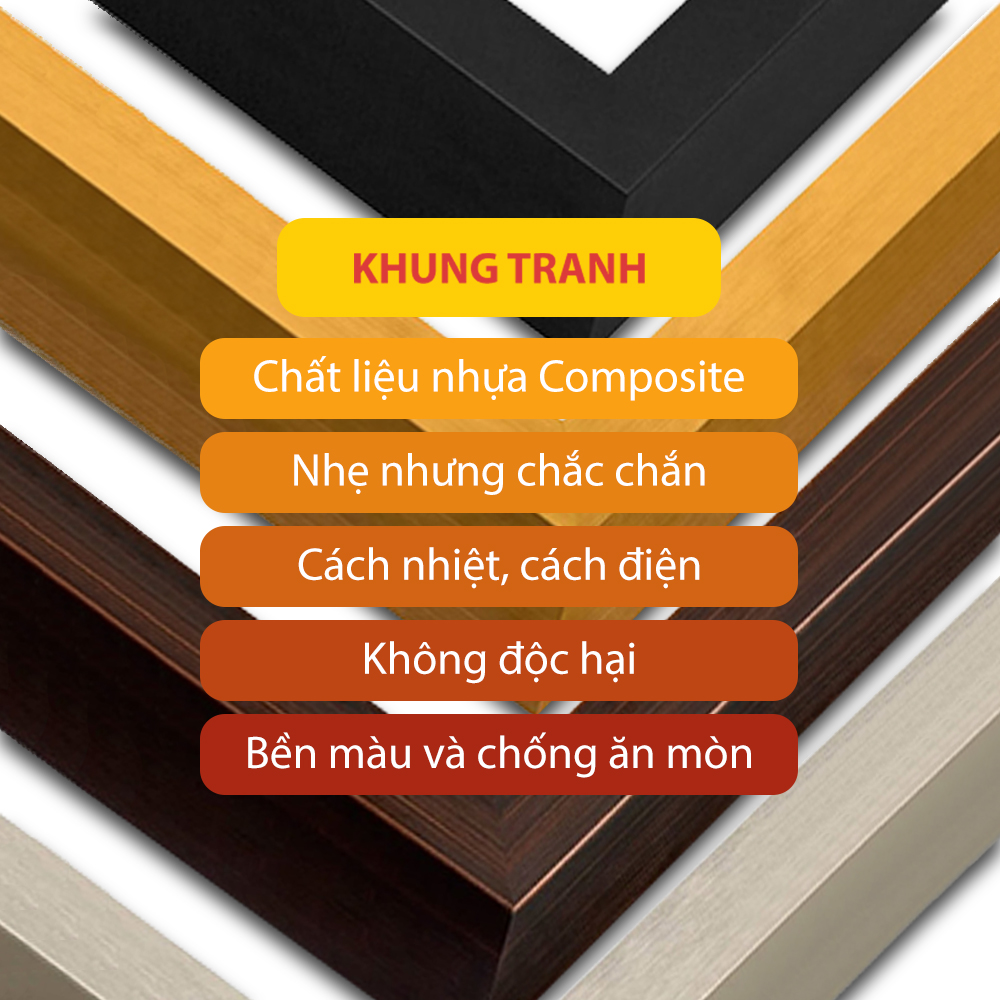 Tranh Treo Tường - Mẫu tranh in chữ Thư Pháp - Tôn Sư Trọng Đạo - TTSTD03 - Kích thước 30x40cm - Hàng Chính Hãng