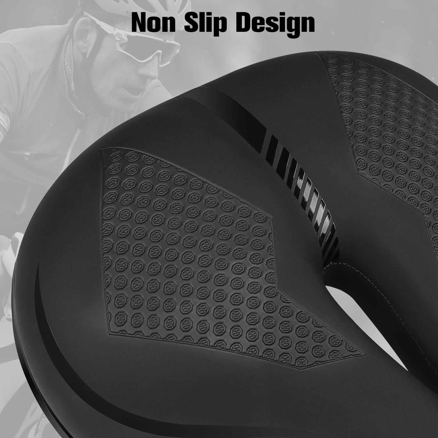Yên xe đạp với đệm ghế rộng giảm sốc phản quang