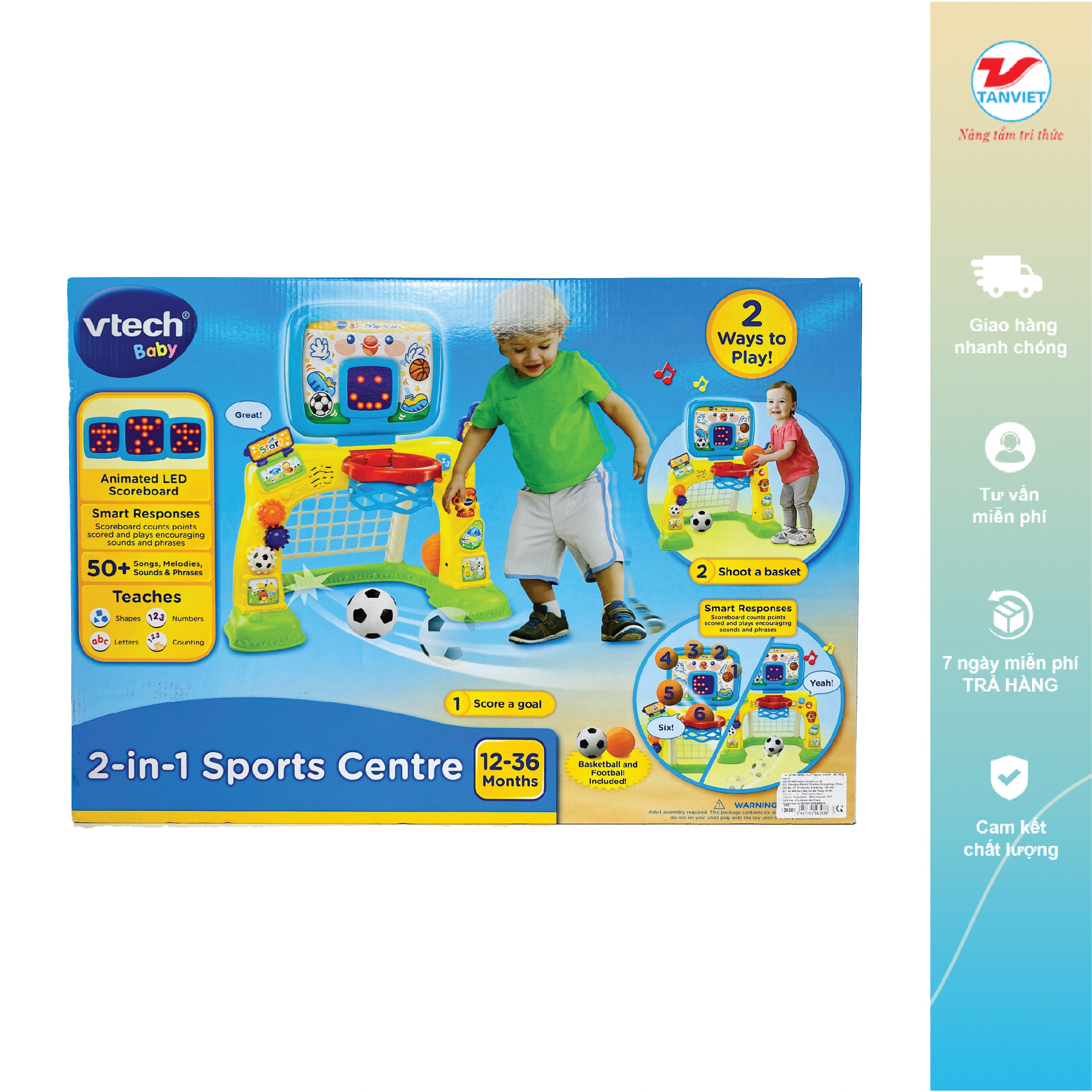 80-156303 2-in-1 Sports Centre - Bộ bóng đá, bóng rổ