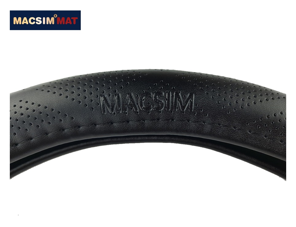 Bọc vô lăng cao cấp Macsim mã L632L size 39cm chất liệu da thật- Khâu tay thủ công