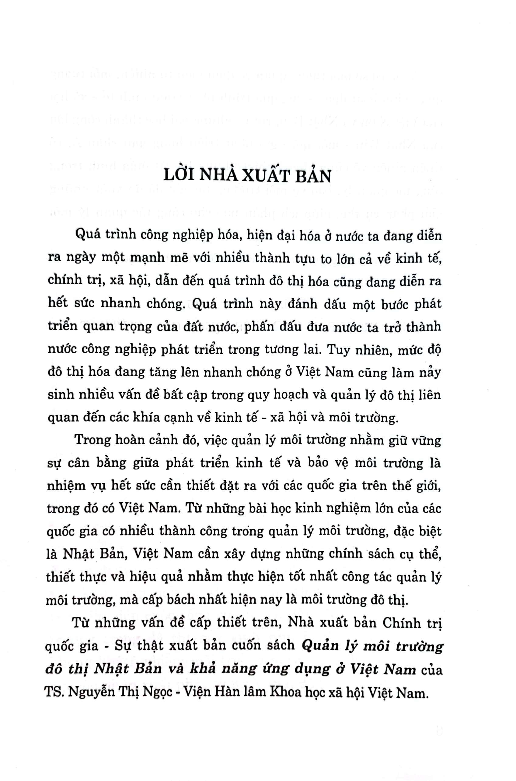 Quản lý môi trường đô thị Nhật Bản và khả năng ứng dụng ở Việt Nam