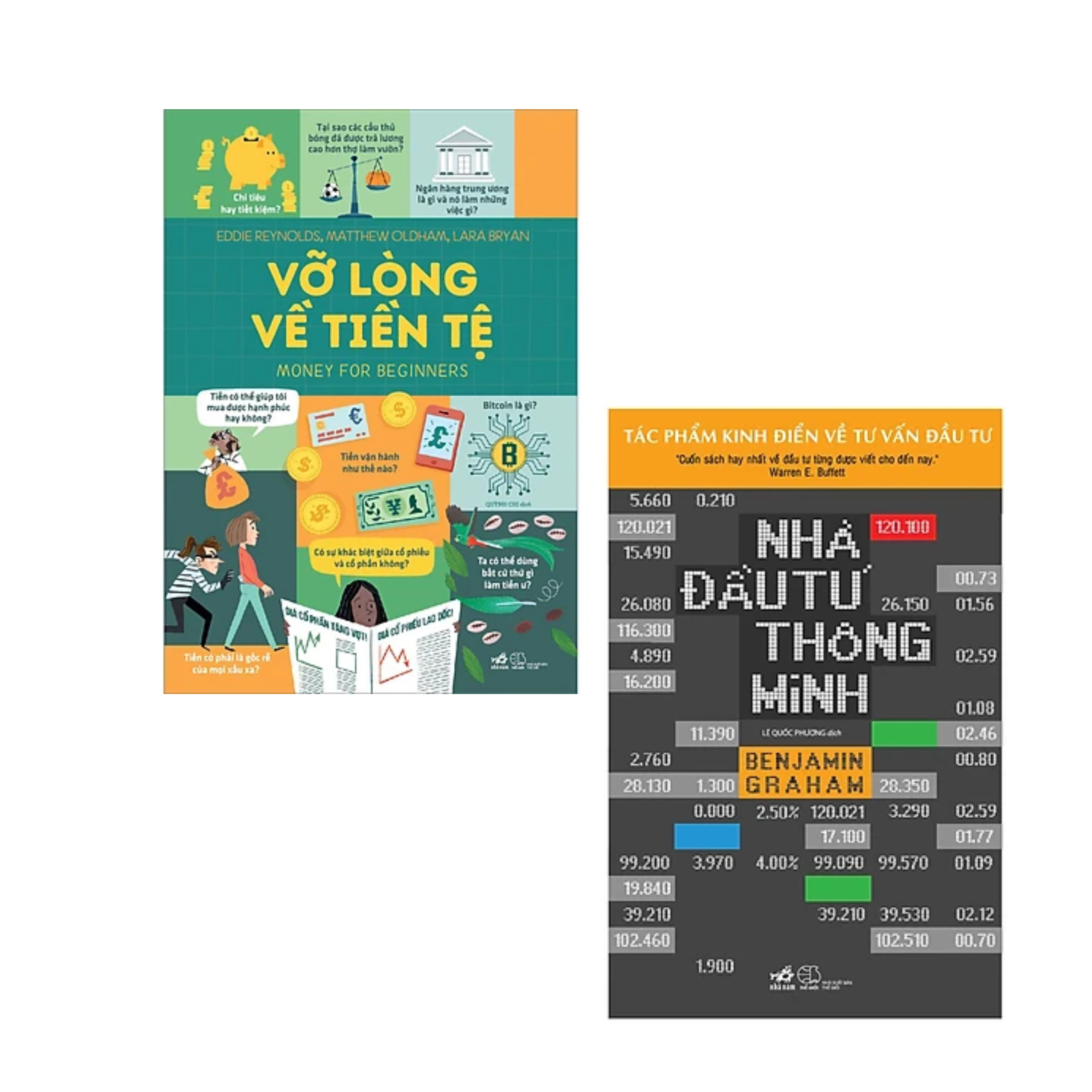 Combo 2Q Sách Tài Chính - Tiền Tệ  - Đầu Tư :  Vỡ Lòng Về Tiền Tệ + Nhà Đầu Tư Thông Minh (Tái Bản 2020)