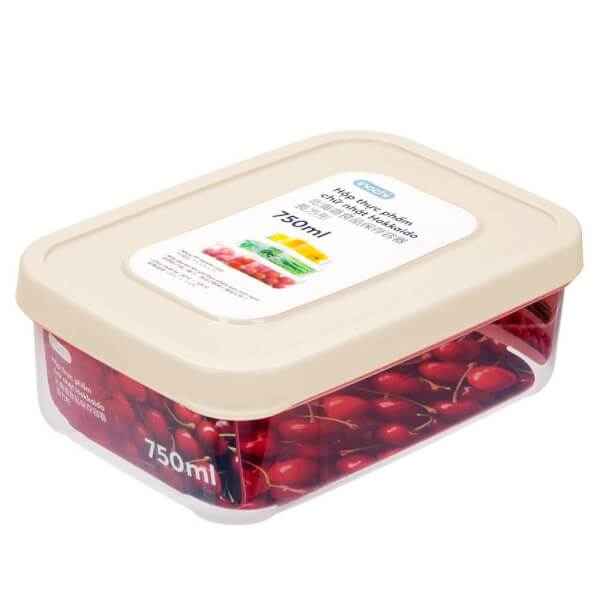 Bộ 3 hộp thực phẩm chữ nhật Hokkaido 750-1500-2500ml - Giao màu ngẫu nhiên