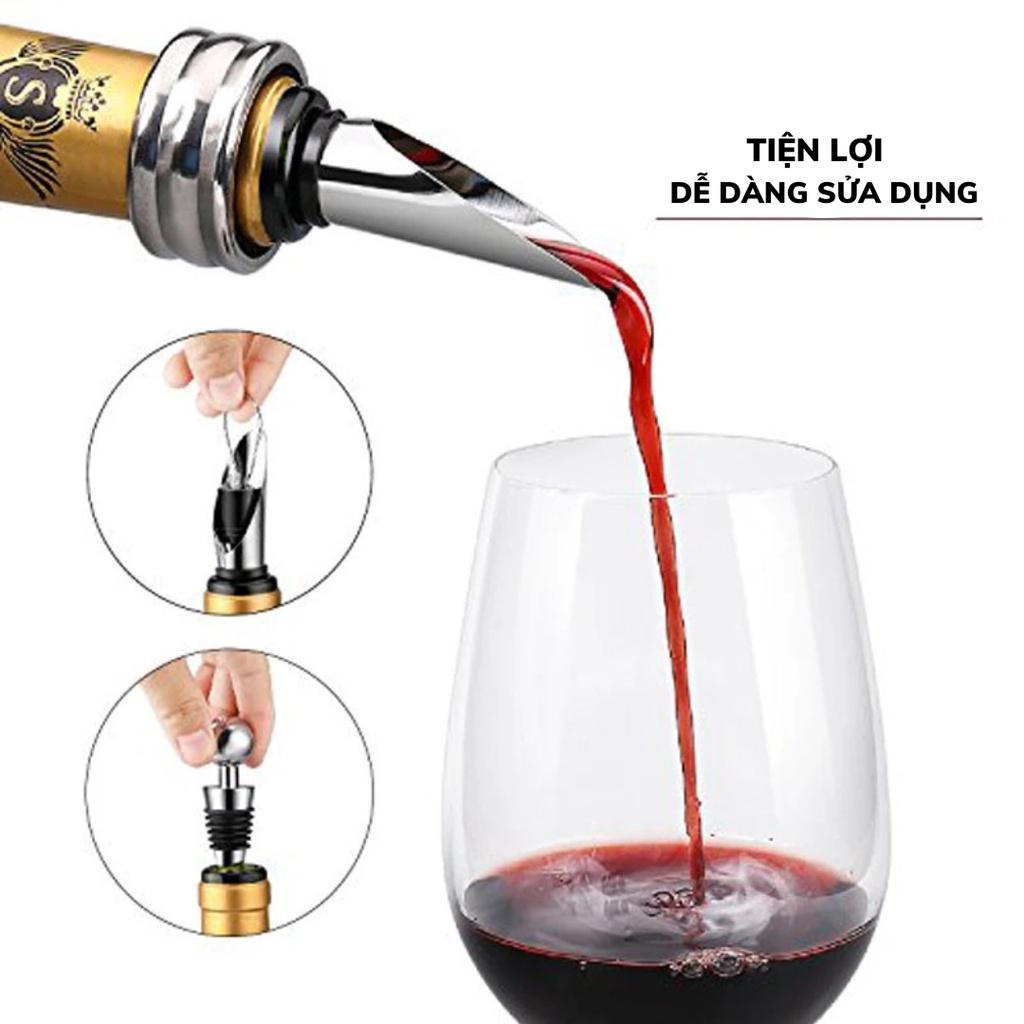Bộ Dụng Cụ Khui Vang Tai Thỏ Kèm Phụ Kiện Đồ Mở Nắp Nút Chai Rượu Vang GDS - Miễn Phí Khắc Tên