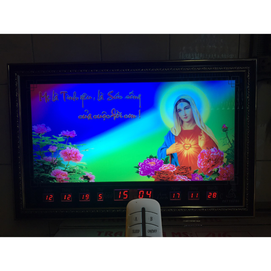 Đồng hồ lịch vạn niên Cát Tường 68625_Có 2 Loại (Không Remote Đèn Và Có Remote Đèn)